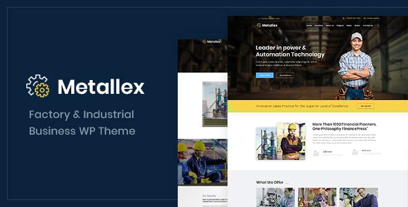 Gallery image of Metallex - Industrial And Engineering WordPress Theme