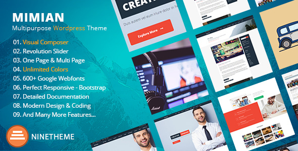 Gallery image of Mimian - Business WordPress Onepage