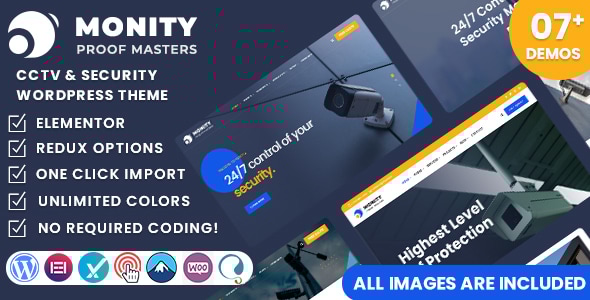 Gallery image of Monity - CCTV & Security WordPress Theme