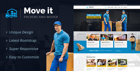 Gallery image of MoveIt - Movers, Relocation, Transportation Company WordPress Theme