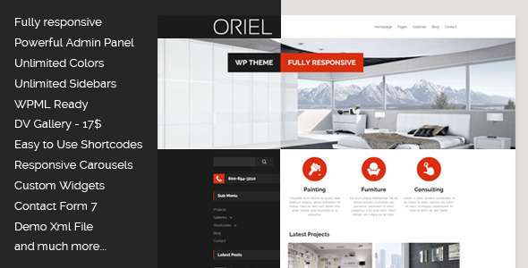 Gallery image of ORIEL - Responsive Interior Design WordPress Theme