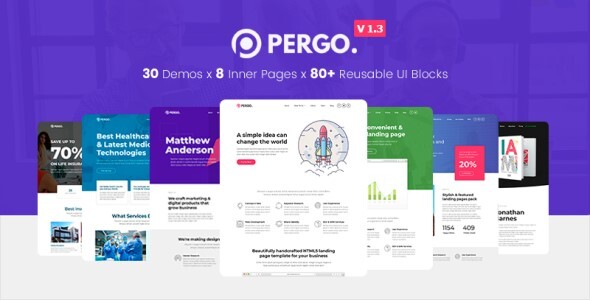 Gallery image of Pergo - Multipurpose Landing Page Theme for App, Product, Construction & Business Marketing Website