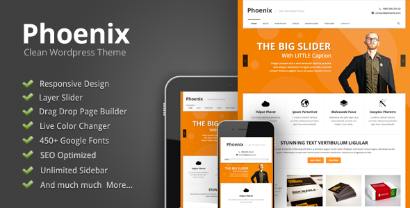 Gallery image of Phoenix - Clean Responsive Wordpress Theme