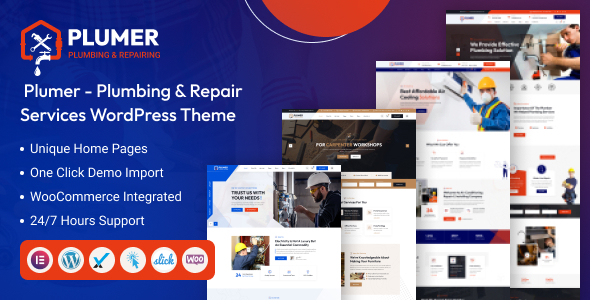 Gallery image of Plumer - Plumbing & Repair Services WordPress Theme