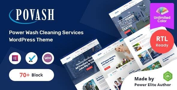 Gallery image of Povash | Power Wash WordPress Theme + RTL