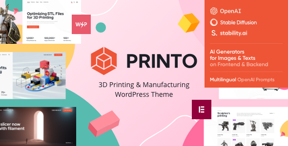 Gallery image of Printo - 3D Printing & Manufacturing WordPress Theme