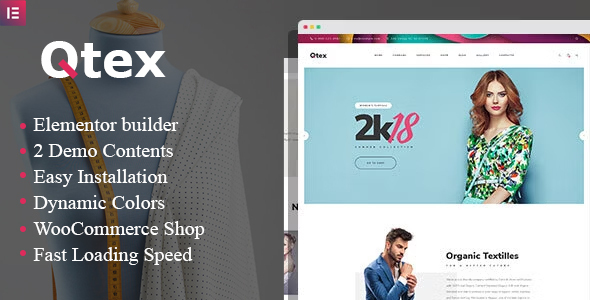 Gallery image of Qtex - Manufacturing and Clothing Company WordPress theme