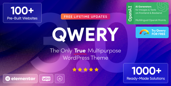 Gallery image of Qwery - Multi-Purpose Business WordPress & WooCommerce Theme + ChatGPT