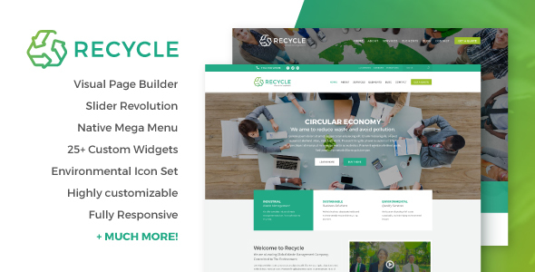 Gallery image of Recycle - Environmental & Green Business WordPress Theme