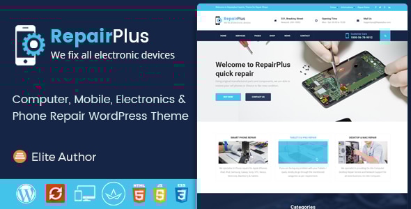 Gallery image of Repair Plus - Electronics and Phone WordPress Theme