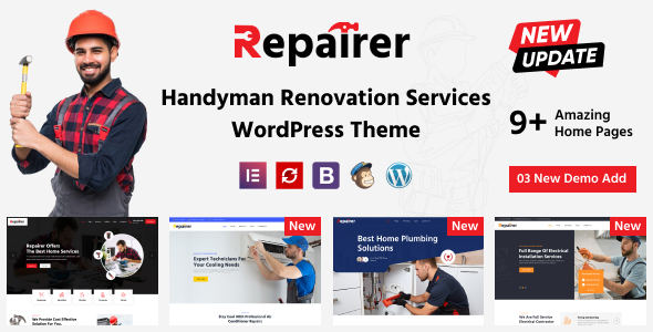 Gallery image of Repairer - Handyman Renovation Services WordPress Theme