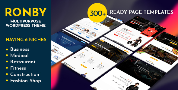 Gallery image of Ronby | 6 Niche Business Multi-Purpose WordPress Theme