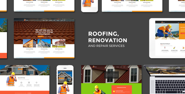 Gallery image of Roofing - Renovation & Repair Service WordPress Theme