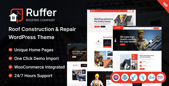 Gallery image of Ruffer - Roof Construction & Repair WordPress Theme