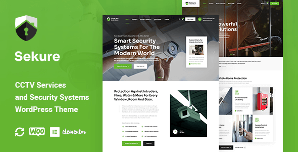 Gallery image of Sekure - CCTV and Security Systems WordPress Theme