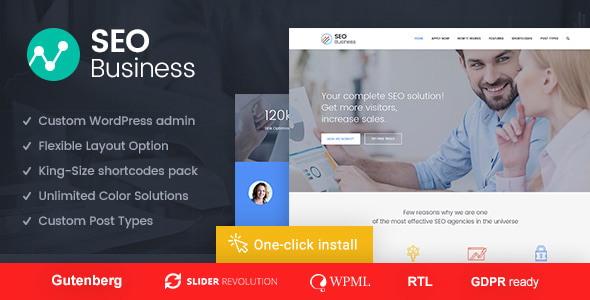 Gallery image of SEO Business - SEO, Social Media and Marketing WordPress Theme