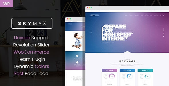 Gallery image of SkyMax - Internet Technologies & Telecom Company WordPress theme