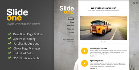 Gallery image of Slide One - One Page Parallax, Ajax WordPress