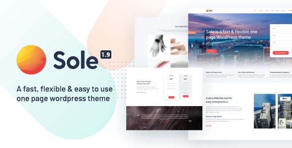Gallery image of Sole - One Page WordPress Theme