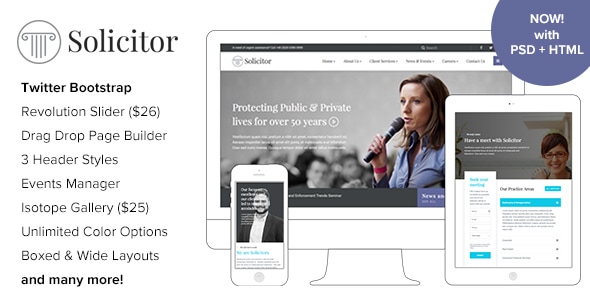 Gallery image of Solicitor - Law Business Responsive WordPress Theme