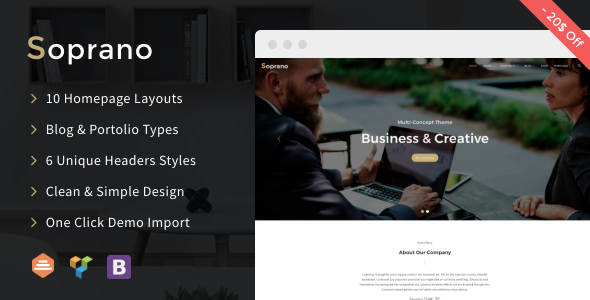 Gallery image of Soprano - Clean Multi-Concept WordPress Theme