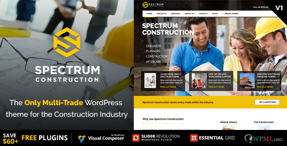Gallery image of Spectrum - Multi-Trade Construction Business Theme