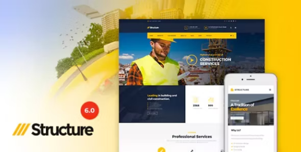 Gallery image of Structure - Construction Industrial Factory WordPress Theme