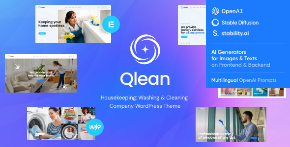 Gallery image of The Qlean | Housekeeping & Cleaning Company WordPress Theme