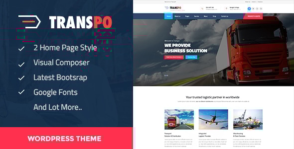 Gallery image of TRANSPO - Logistic & Transport WordPress theme
