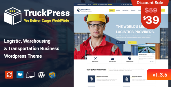 Gallery image of TruckPress - Logistics & Transportation WP Theme