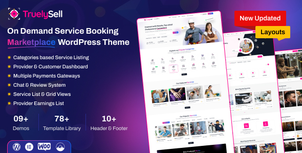 Gallery image of Truelysell - On Demand Service Booking Marketplace WordPress Theme
