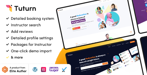Gallery image of Tuturn - Online Tutors Marketplace WordPress Theme