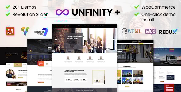 Gallery image of Unfinity - One Page WordPress Theme