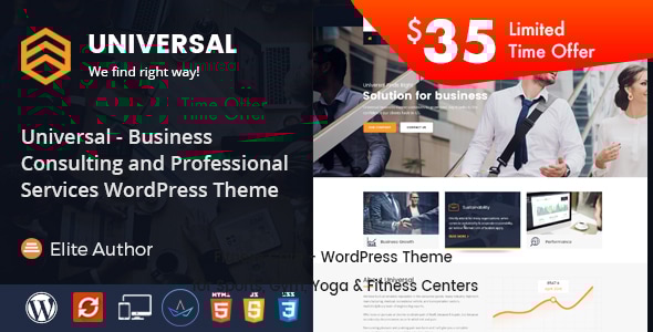 Gallery image of Universal - Business Consulting and Professional Services WordPress Theme