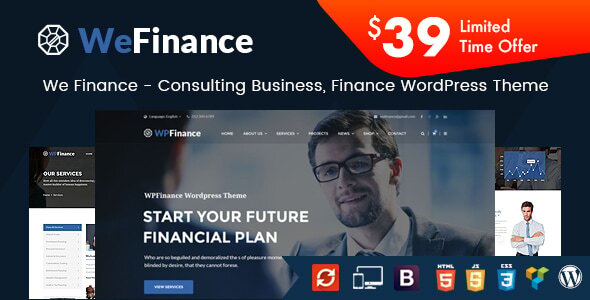 Gallery image of We Finance - Consulting Business WordPress Theme