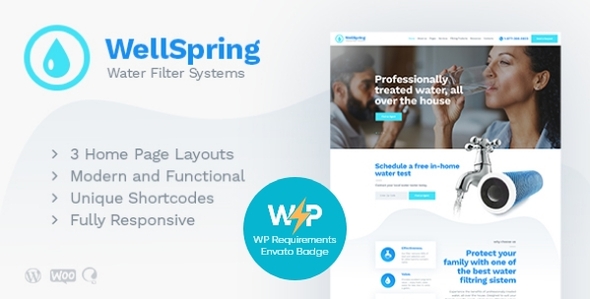 Gallery image of WellSpring | Aqua Filters & Drinking Water Delivery WordPress Theme