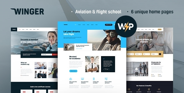 Gallery image of Winger - Aviation & Flight School WordPress Theme