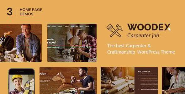 Gallery image of Woodex - Carpenter and Craftman Business WordPress Theme