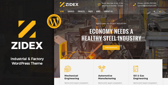 Gallery image of Zidex - Industrial & Factory WordPress Theme