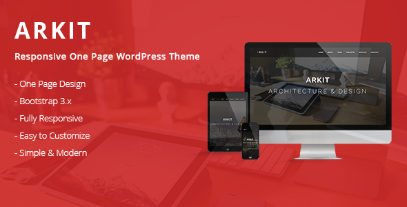 Gallery image of Arkit - Responsive One Page WordPress Theme