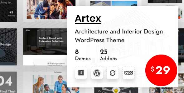 Gallery image of Artex - Architecture & Interior WordPress Theme