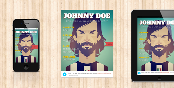 Gallery image of BookCard WP - 3D Folded vCard WordPress Theme