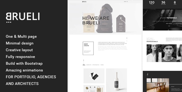Gallery image of Brueli - Minimal Portfolio / Agency / Architect WordPress Theme