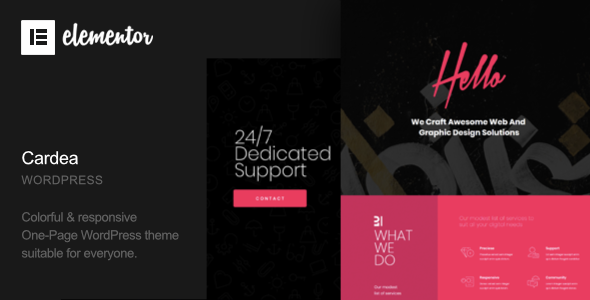 Gallery image of Cardea - Portfolio One Page WordPress Theme