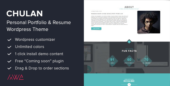 Gallery image of Chulan - Personal Portfolio & Resume Theme