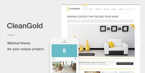 Gallery image of CleanGold - A Minimal Responsive WordPress Theme