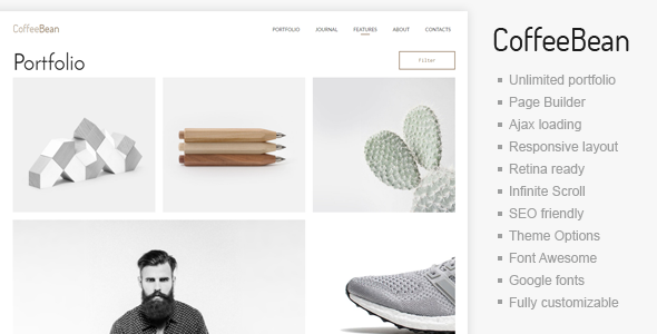 Gallery image of CoffeeBean - Portfolio and Blogging WordPress Theme