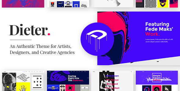 Gallery image of Dieter - Authentic Artist & Creative Design Agency WordPress Theme