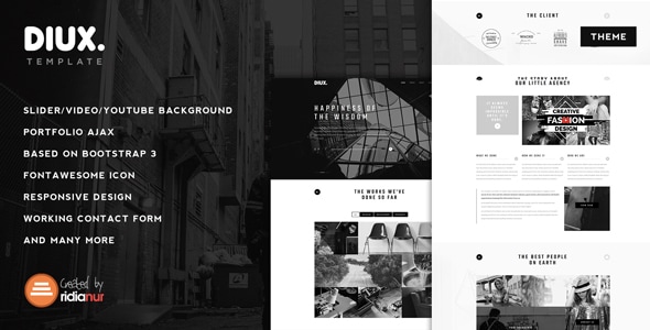 Gallery image of Diux - Responsive One Page Portfolio Theme