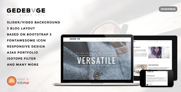 Gallery image of Gedebvge - Responsive One Page Portfolio Theme